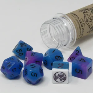 Blue & Purple Glow Dice Set