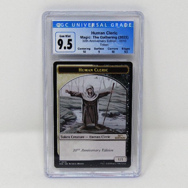 30th Anniversary Edition Human Cleric Token CGC Graded 9.5 front view